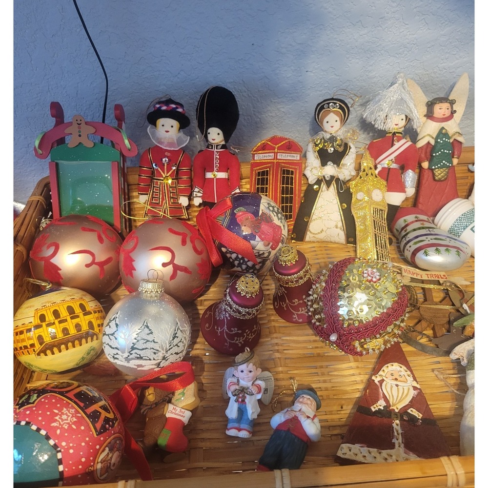 Christmas Ornament Lot Assortment Of Vintage And Modern